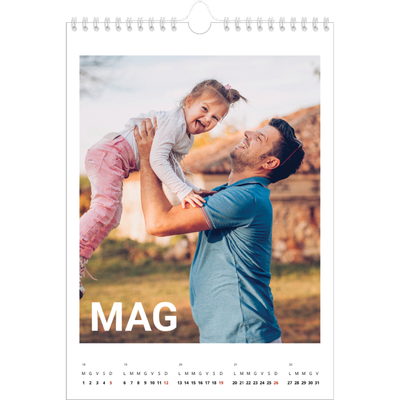 Calendario personalizzato A4 — Mese in grande [copertina]