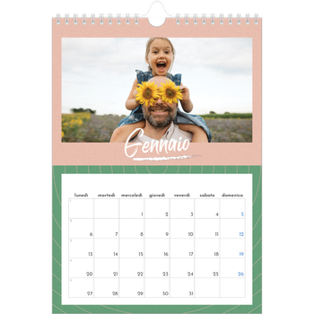 Calendario personalizzato A4 — Colore e motivo