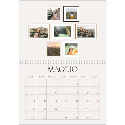 Calendario A4 Doppio — Galleria fotografica a parete [copertina]