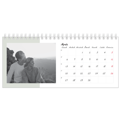 Calendari da tavolo — Schermate a colori [Aprile]