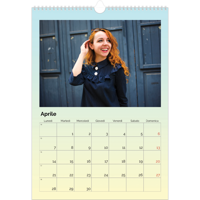 Calendario A3 verticale — Tonalità pastello [Aprile]
