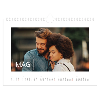 Calendario fotografico A4 — Data in sovraimpressione [copertina]