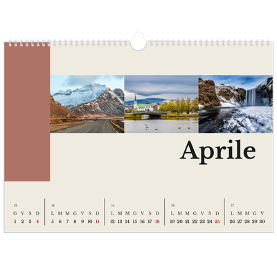 Calendario A3 orizzontale  — Vedute del mondo [Aprile]