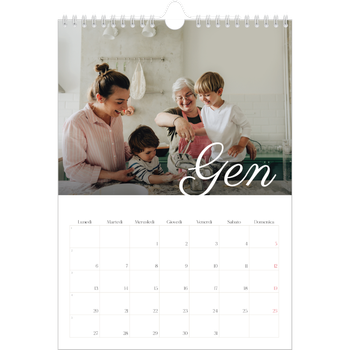 Calendario personalizzato A4 — Mese scritto a mano