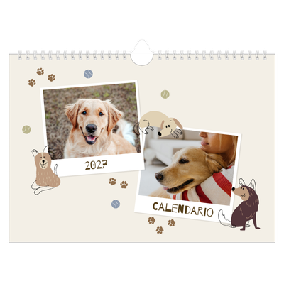 Calendario fotografico A4 — Cucciolo giocherellone [copertina]