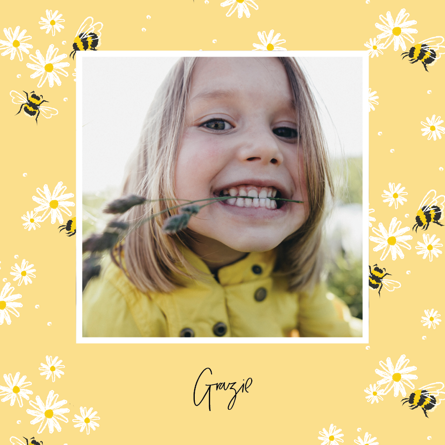 Biglietti di ringraziamento — Grazie con le api