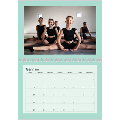Calendario A4 Doppio — Neo Scandi [Gennaio]