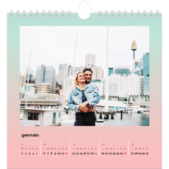 Calendario Fotografico Quadrato — Tonalità pastello