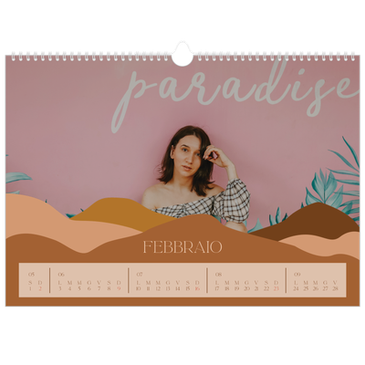 Calendario A3 orizzontale  — Montagne [Febbraio]