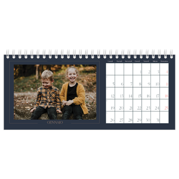 Calendario Fotografico da Tavolo — Blu prussiano