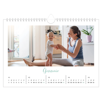 Calendario Fotografico A4 Orizzontale — Ciao mondo