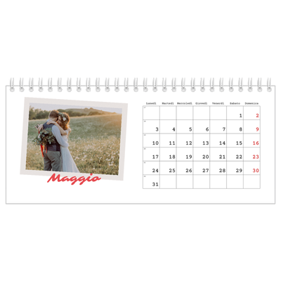 Calendari da tavolo — Firmato in cremisi [Maggio]