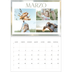 Calendario A4 Doppio — Effetto pennello [Marzo]