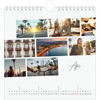 Calendari quadrati — Soggiorno in città [Aprile]