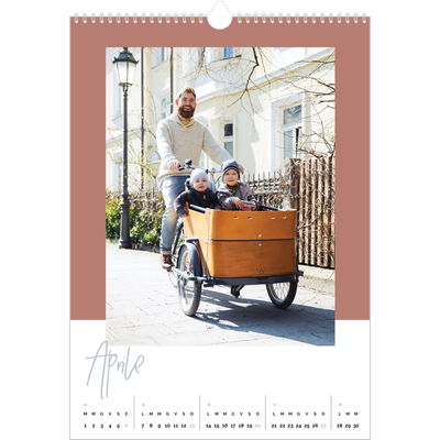 Calendario A3 verticale — Cornici terrose [Aprile]