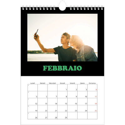 Calendario personalizzato A4 — Tipo divertente [Febbraio]