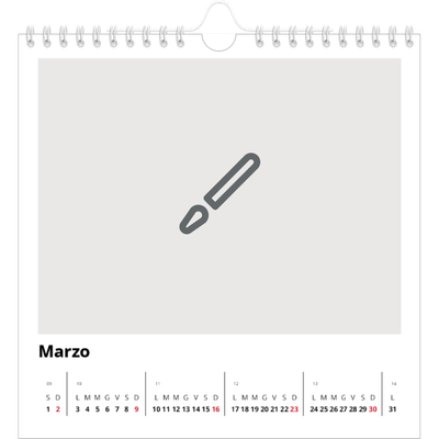 Calendari quadrati — Disegna il tuo prodotto [Marzo]