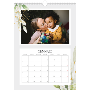 Calendario personalizzato A3 — Spruzzo floreale