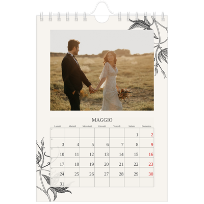 Calendario fotografico A5 — Inchiostro e edera [Maggio]