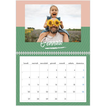 Calendario A4 Doppio — Colore e motivo