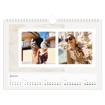 Calendario Fotografico A4 Orizzontale — Toni spenti
