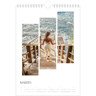 Calendario personalizzato A4 — Mosaici di viaggio [Marzo]
