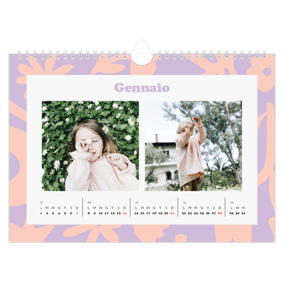 Calendario fotografico A4 — Giocando con i motivi [Gennaio]