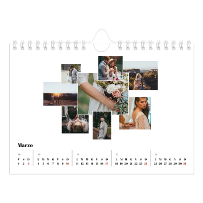 Calendario fotografico A5 — Forme di collage [Marzo]