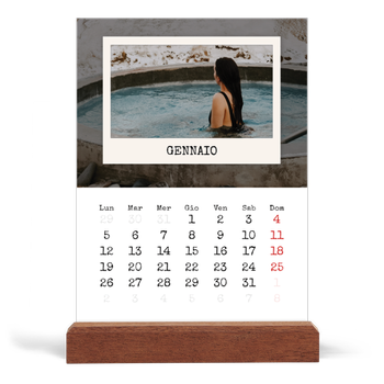 Calendario con supporto in legno verticale — La selezione ritratti