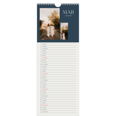 Calendario da cucina  — Ardesia e grazie [Marzo]