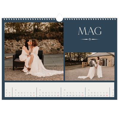 Calendario A3 orizzontale  — Ardesia e grazie [Maggio]