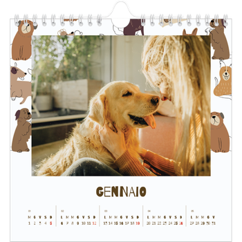 Calendario Fotografico Quadrato — Cucciolo giocherellone