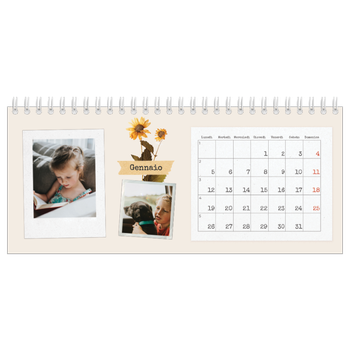 Calendario Fotografico da Tavolo — Scrapbooking vintage