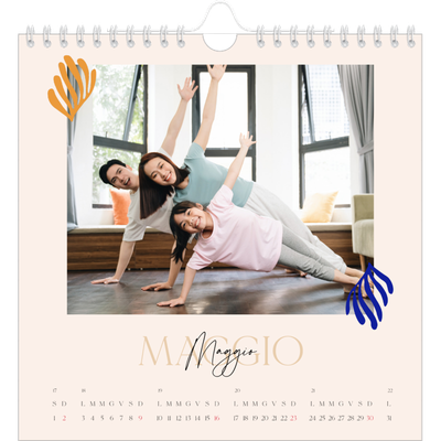 Calendari quadrati — Corallo [Maggio]