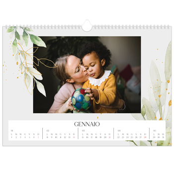 Calendario Fotografico A3 Orizzontale — Spruzzo floreale