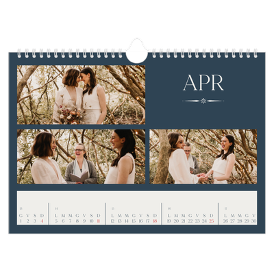 Calendario fotografico A4 — Ardesia e grazie [Aprile]