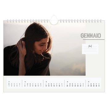 Calendario Fotografico A4 Orizzontale — Appunto a me stessa