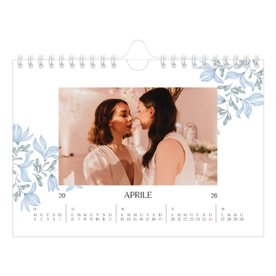 Calendario fotografico A5 — Floreale elegante [Aprile]