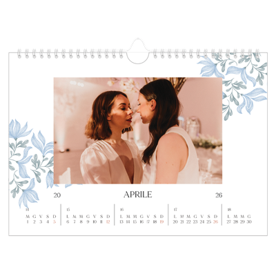 Calendario fotografico A4 — Floreale elegante [Aprile]