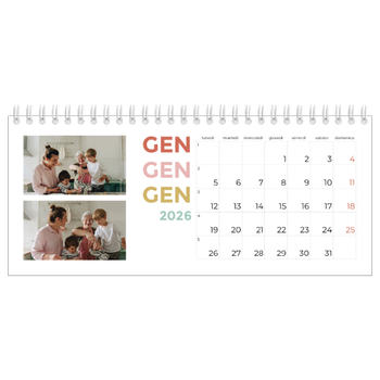Calendario Fotografico da Tavolo — Tipo colorato