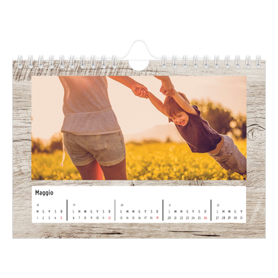 Calendario fotografico A5 — Legno [copertina]