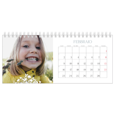 Calendari da tavolo — Motivo floreale [Febbraio]