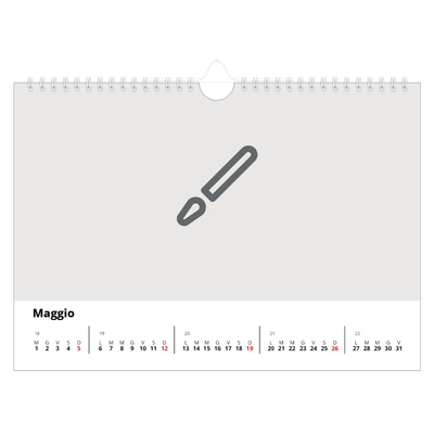 Calendario fotografico A4 — Disegna il tuo prodotto [copertina]