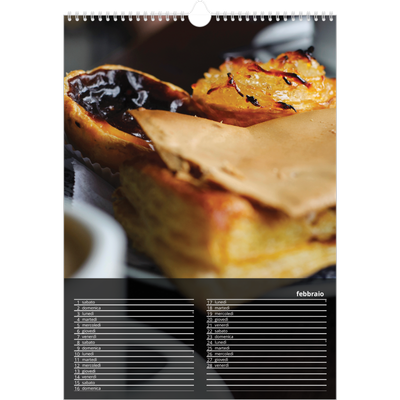 Calendario A3 verticale — Complementi [Febbraio]