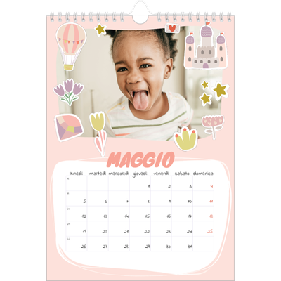 Calendario personalizzato A4 — Unicorno arcobaleno [copertina]