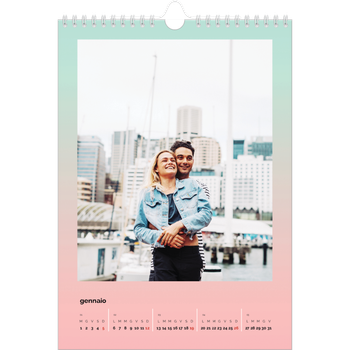 Calendario personalizzato A4 — Tonalità pastello