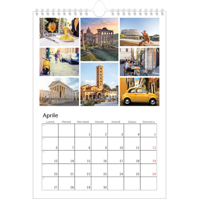 Calendario personalizzato A4 — Struttura [Aprile]