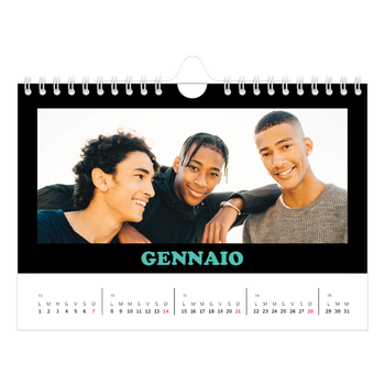 Calendario Fotografico A5 Orizzontale — Tipo divertente