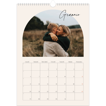 Calendario personalizzato A3 — Ricordi ad arco