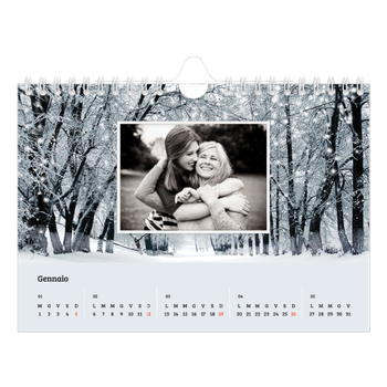 Calendario Fotografico A5 Orizzontale — Quattro stagioni